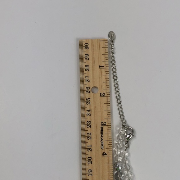 Cookie Lee Faceted Silver & Clear Short Necklace - Picture 6 of 6